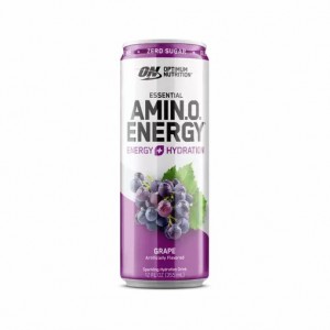 Optimum Nutrition ESSENTIAL AMIN.O. ENERGY+ Electrolytes Sparkling Grape 355ml * 12 Cans (12 Servings) Malaysia | 194TUEIDM