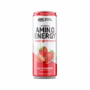 Optimum Nutrition ESSENTIAL AMIN.O. ENERGY+ Electrolytes Sparkling Juicy Strawberry 355ml * 12 Cans (12 Servings) Malaysia | 427CWNUXH